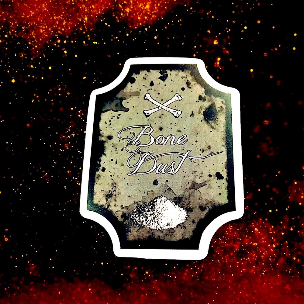 Bone Dust Witchy Sorceress Supreme Potion B0ttle Label Sticker